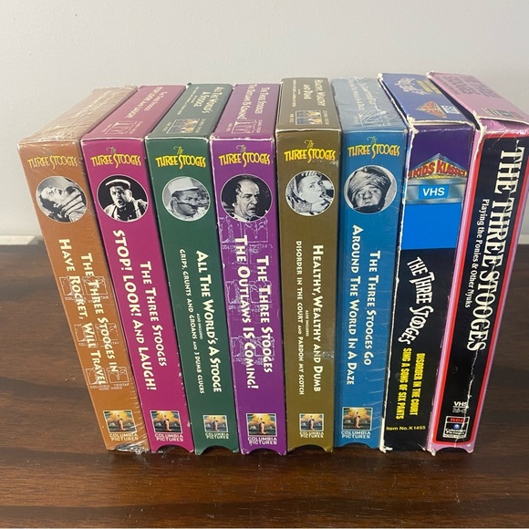 The Three Stooges - 8 Pack (VHS, Tape Set) - Picture 1 of 4